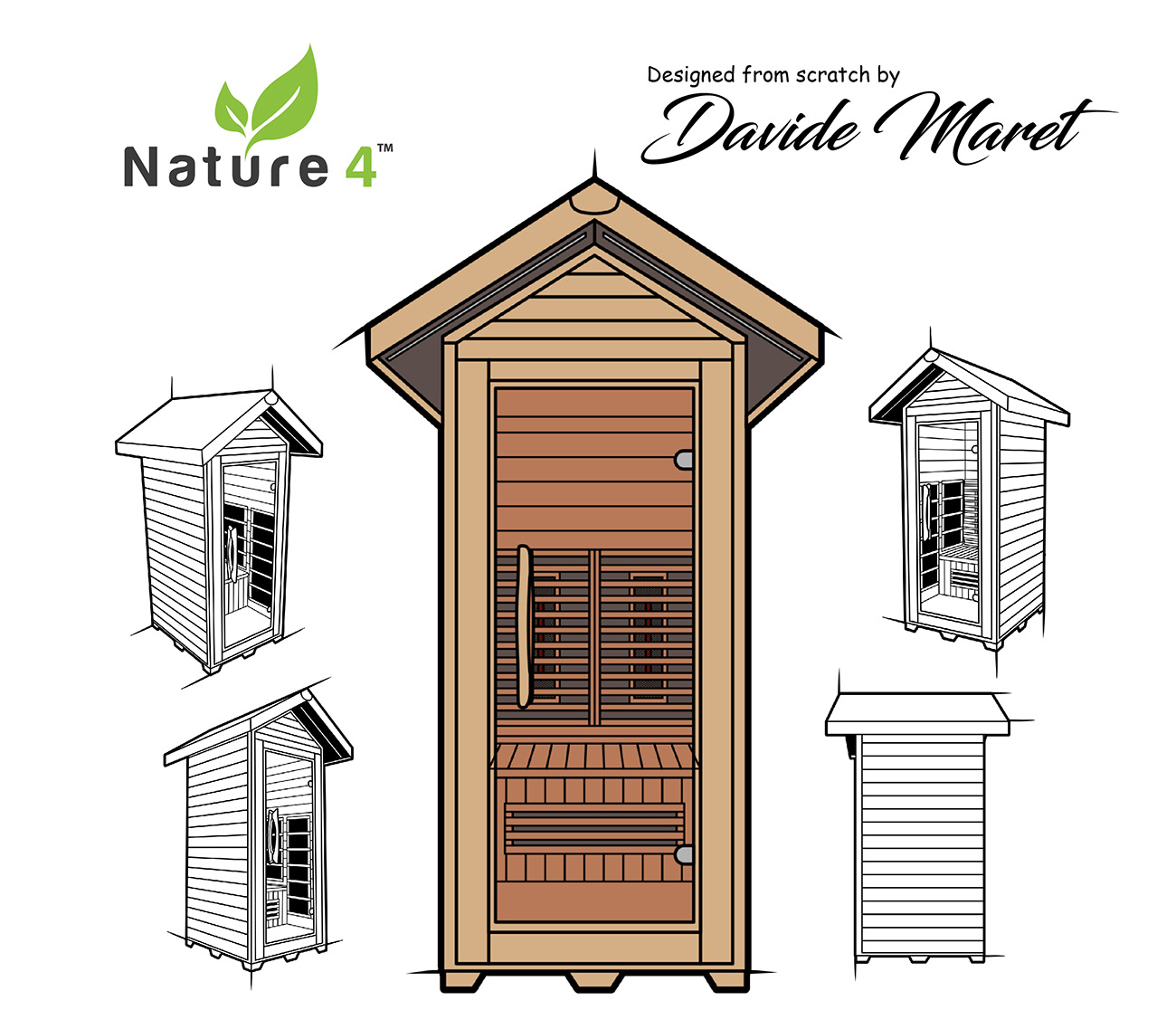 medical sauna nature8 design sketch from david maret