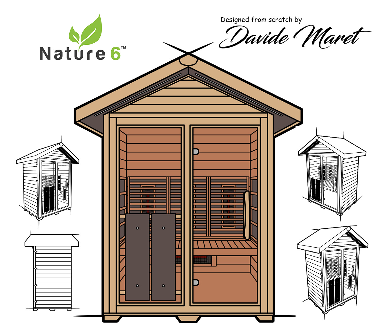 medical sauna nature8 design sketch from david maret